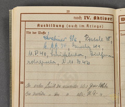 WWII German Army Soldiers Wehrpass, KIA in 1944 — image 8