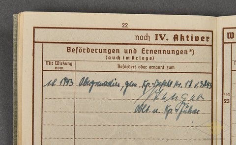 WWII German Army Soldiers Wehrpass, KIA in 1944 — image 9