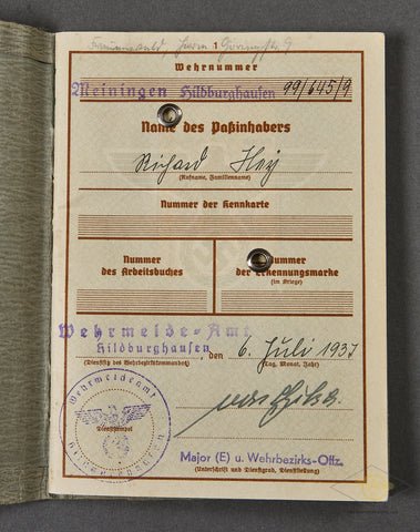 WWII German Army Soldiers Wehrpass — image 2