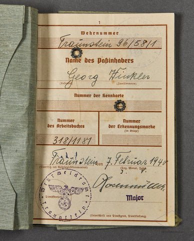 WWII German Army Soldiers Wehrpass — image 2