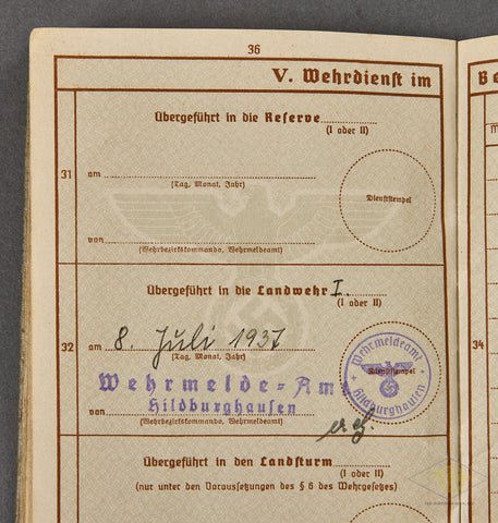 WWII German Army Soldiers Wehrpass — image 8