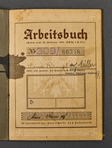 Deutsches Reich Arbeitsbuch — image 2
