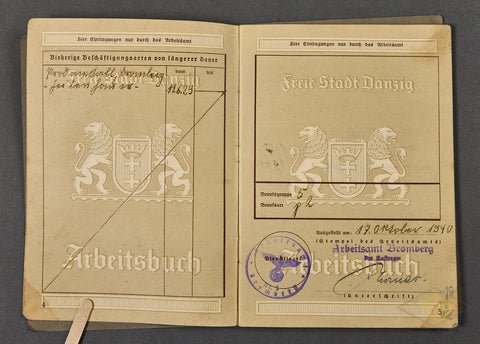 Freie Stadt Danzig Arbeitsbuch — image 4