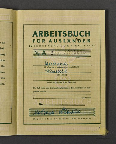Deutsches Reich Arbeitsbuch für Ausländer — image 2