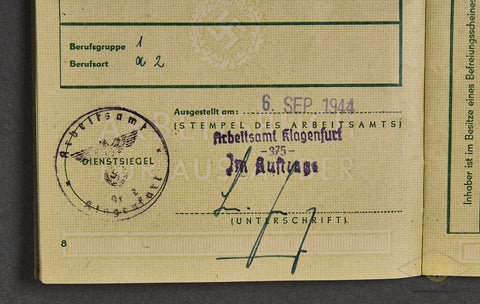 Deutsches Reich Arbeitsbuch für Ausländer — image 6