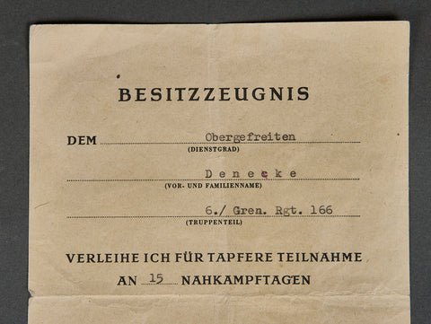 Provisional Certificate for the Knight's Cross of the Iron Cross — image 6