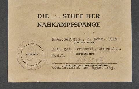 Provisional Certificate for the Knight's Cross of the Iron Cross — image 7