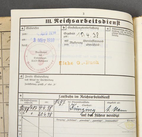 Wehrstamm Military Records Book for Medic in a Gebirgsjäger Regiment — image 3