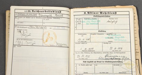 Wehrstamm Military Records Book for Medic in a Gebirgsjäger Regiment — image 4