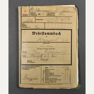 Wehrstamm Military Records Book for Medic in a Gebirgsjäger Regiment