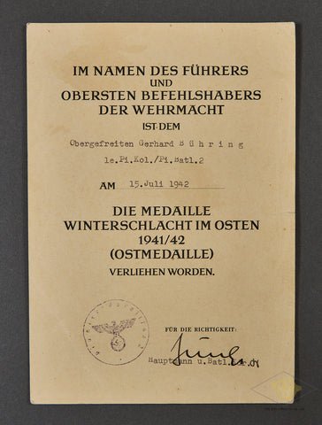 Pair of Award Documents to Same Soldier — image 3