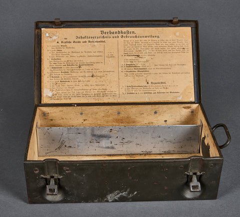 German WWII Verbankasten Metal Medical Storage Box — image 3