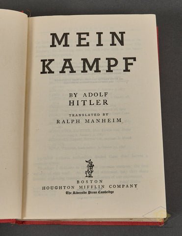 Rare 1943 English Mein Kampf translated by Ralph Manheim — image 2