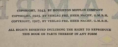 Rare 1943 English Mein Kampf translated by Ralph Manheim — image 4