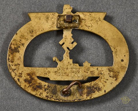 WWII German U-Boat War Badge (U-Boot Kriegabzeichen) by Schwerin — image 2