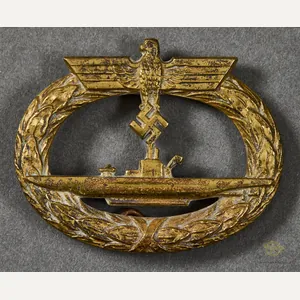 WWII German U-Boat War Badge (U-Boot Kriegabzeichen) by Schwerin