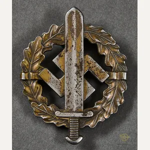 German WWII SA Sports Badge in Bronze Third Type