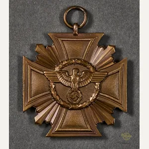 German WWII NSDAP 3rd Class in Bronze 10 Year Long …