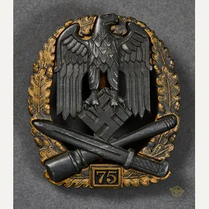 German WWII General Assault Badge for 75 Days Engagement by …
