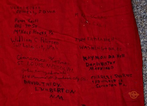 German WWII Battle Flag GI Souvenir W/ Names — image 11