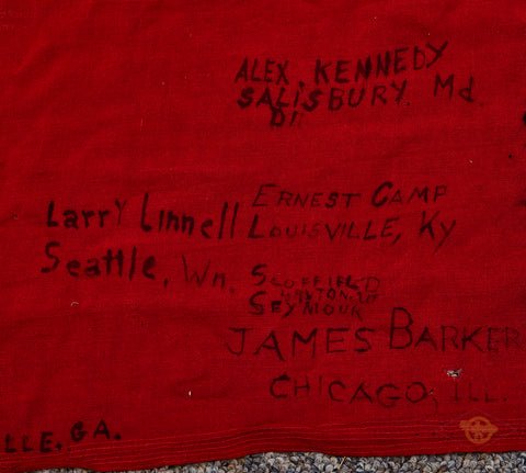 German WWII Battle Flag GI Souvenir W/ Names — image 13