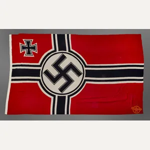 German WWII Battle Flag as Used by Kriegsmarine