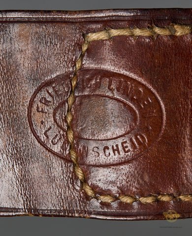 German Weimar Period Army Combat Buckle w/ Leather Tab — image 3