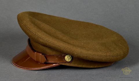 Veteran US Army WWII Enlisted Mans Visor Cap, Named — image 3