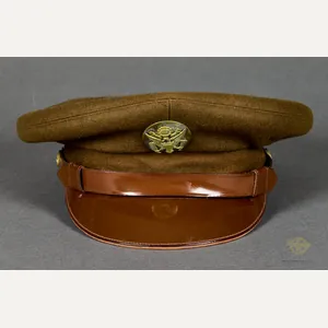 Veteran US Army WWII Enlisted Mans Visor Cap, Named