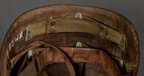 WWII US M-1 Helmet for 3rd ID Captain, Hood Rubber Liner — image 18