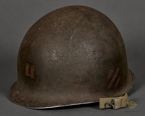 WWII US M-1 Helmet for 3rd ID Captain, Hood Rubber Liner — image 4