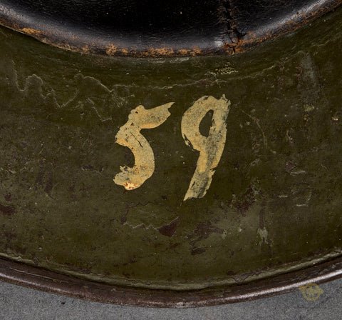WWII German Army Double Decal Helmet, Reissued from Model 1918 WWI Helmet — image 10