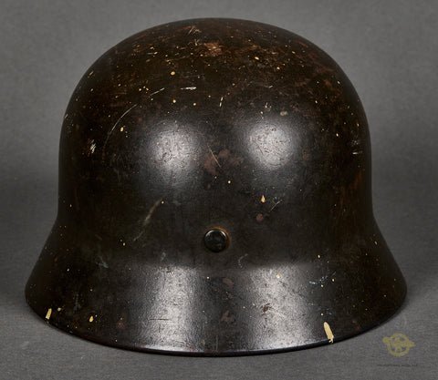 WWII German Model 1940 Police Double Decal Combat Helmet — image 5