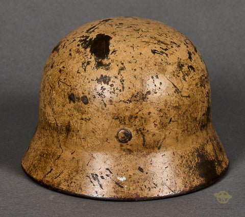 WWII German Model 1940 DAK Tropical Helmet with Veteran Provenance — image 5