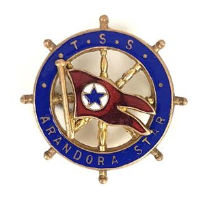 TSS Arandora Star shipping line ships wheel badge sunk 1940