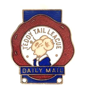 Teddy Tail League Daily Mail cartoon mouse childrens club pin …