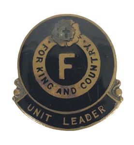 British Fascists Unit Leader 3rd patt For King and Country …