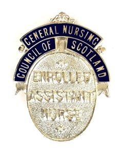 General Nursing Council of Scotland Enrolled Assistant Nurse 1947 silver …