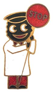 Robertsons 1970s Golly Lollipopman advertising badge