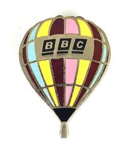 British Broadcasting Corporation BBC Hot Air Balloon Advertising Badge