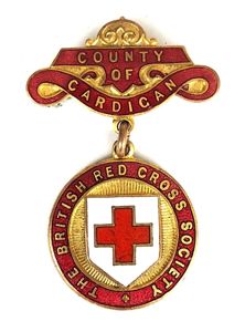 British Red Cross Society County of Cardigan Badge Wales