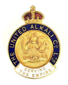 WW1 United Alkali Co Ltd war workers badge Widnes, Borough …