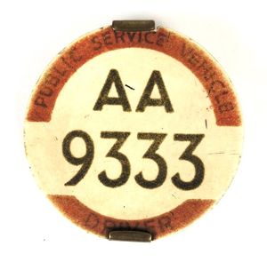 PSV Bus Driver Northern Region public service vehicle licensing badge