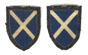 52nd (Lowland) Infantry Division pair of formation sign badges c1941 …