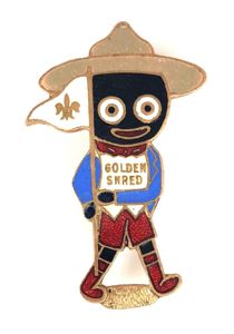 Robertsons Golly Boy Scout white waistcoat advertising badge Richard Gomm …