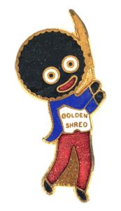 Robertsons Golly Cricketer white waistcoat advertising badge F & S …