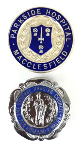 Parkside Hospital Asylum Macclesfield 1960 Hm silver badge & General …