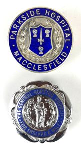 Parkside Hospital Asylum Macclesfield 1961 Hm silver badge & General …