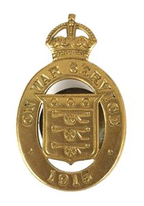 WW1 On War Service 1915 munition workers badge H.JENKINS & …