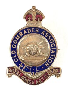 Royal Horse Artillery Old Comrades Association OCA pin badge